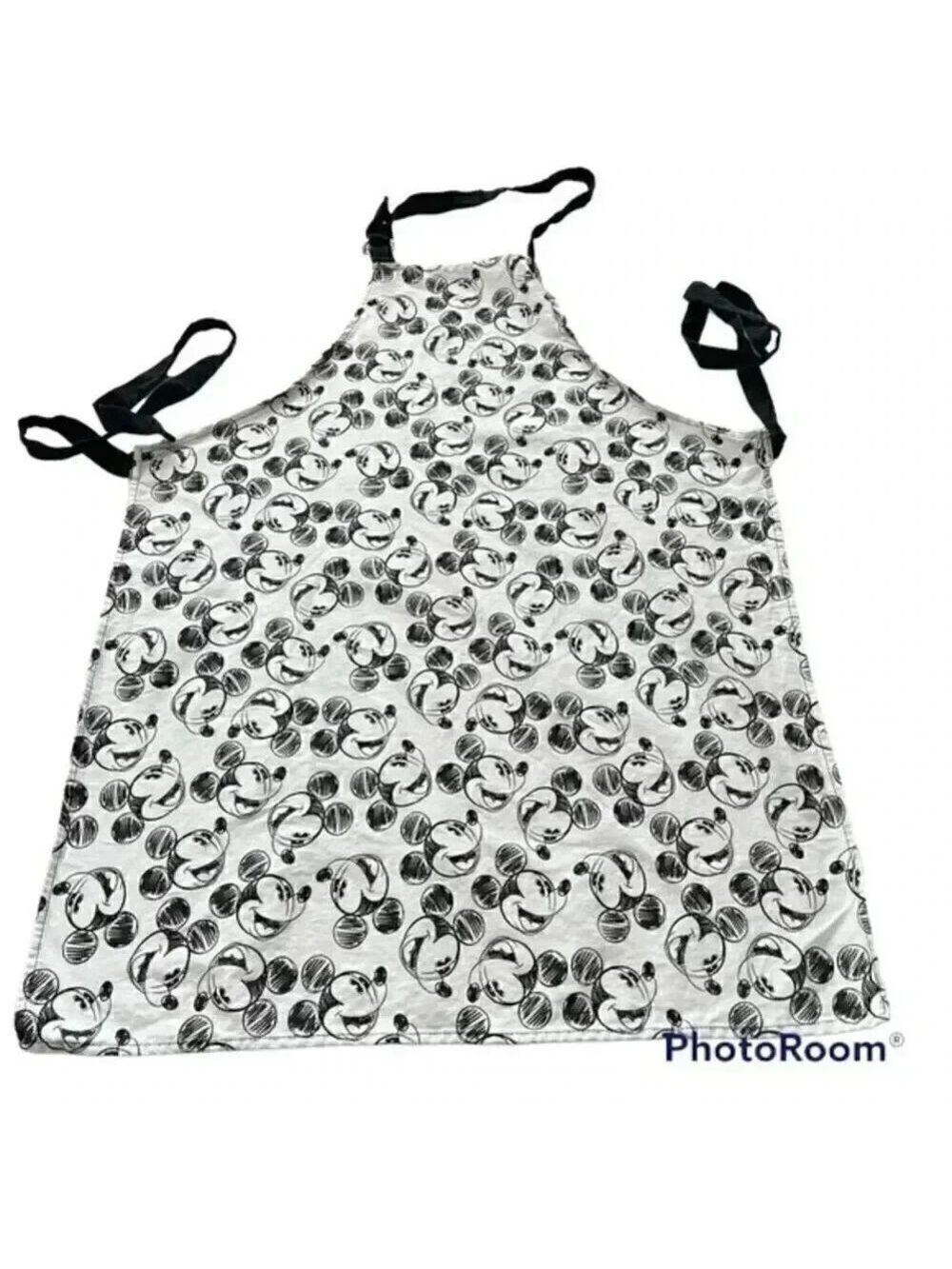 DISNEY Mickey Mouse White and Black Tie Back Contemporary Kitchen Apron - Picture 9 of 9